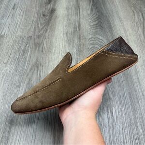 Magnanni Heston Brown‎ Suede Leather Casual Loafers House Slippers Mens Size 9 M